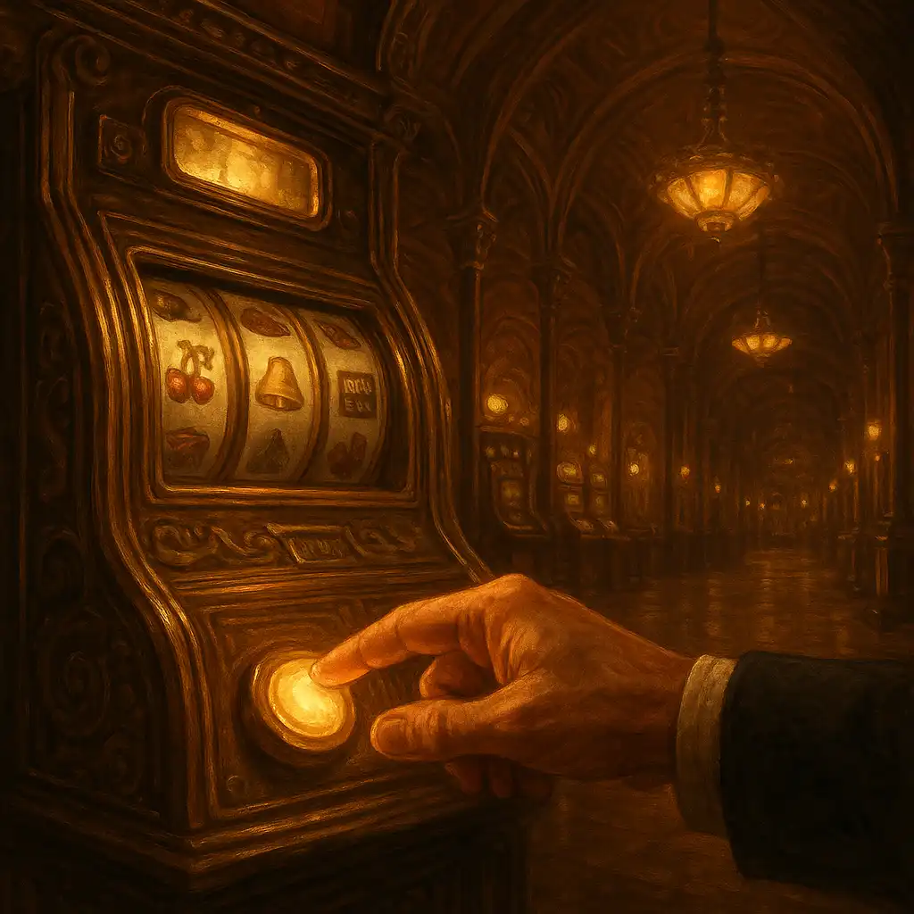 Player spinning slots at MetroBetz