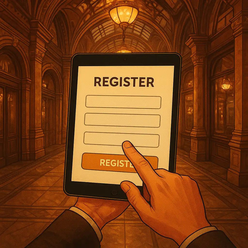 Player registering a MetroBetz account